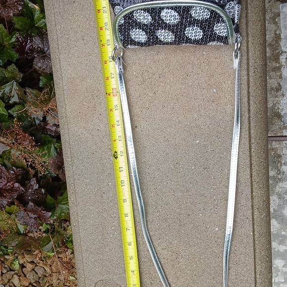 Girls Sequin Crossbody Bag - Black and Silver Polka Dot NWOT - Picture 8 of 16